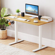 Electric Standing Desk Frame Height Adjustable Computer Desk Base with LED Display-White-Standing Desks-DECOROLALA