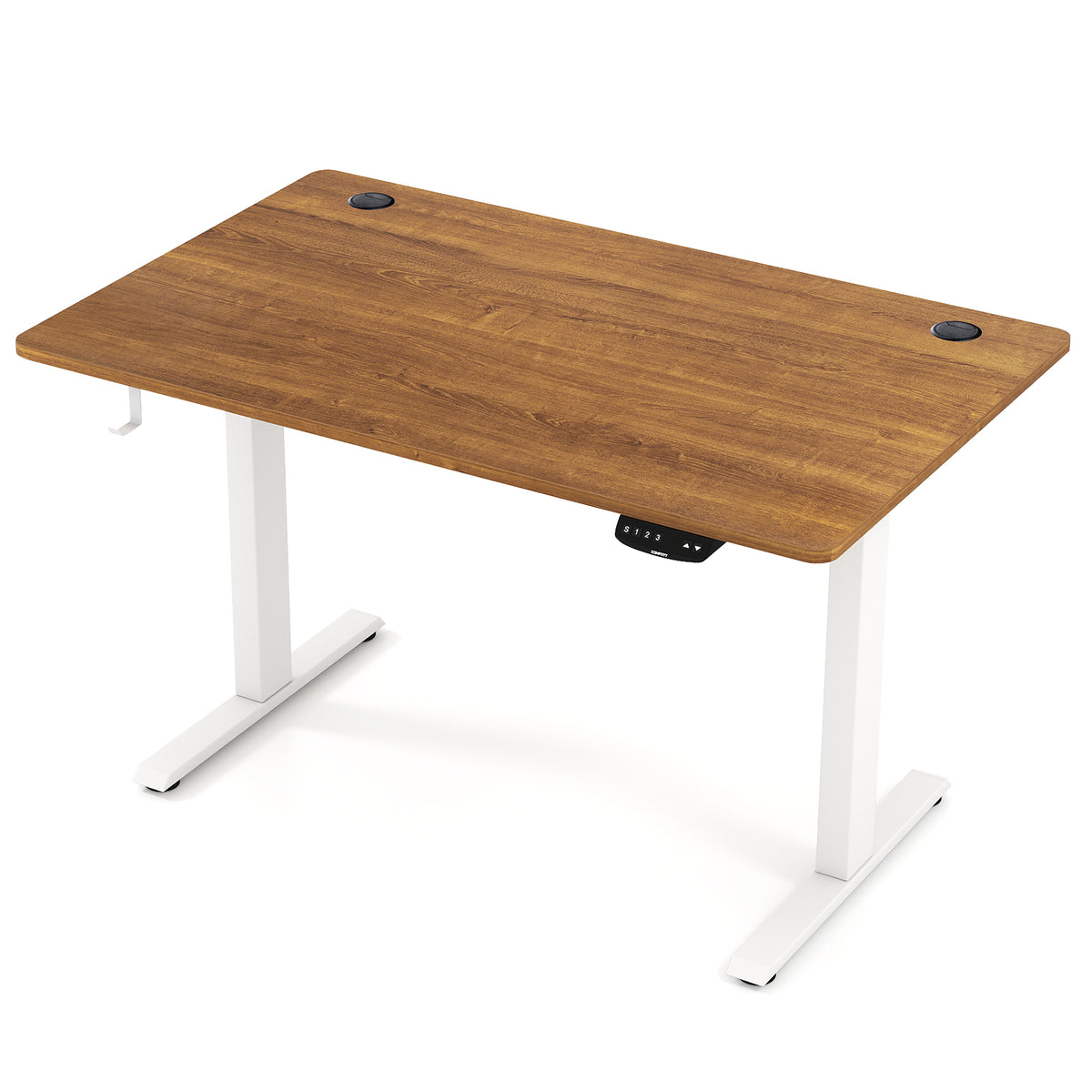 Electric Standing Desk Height Adjustable with 3 Memory Heights Walnut-M-Standing Desks-DECOROLALA