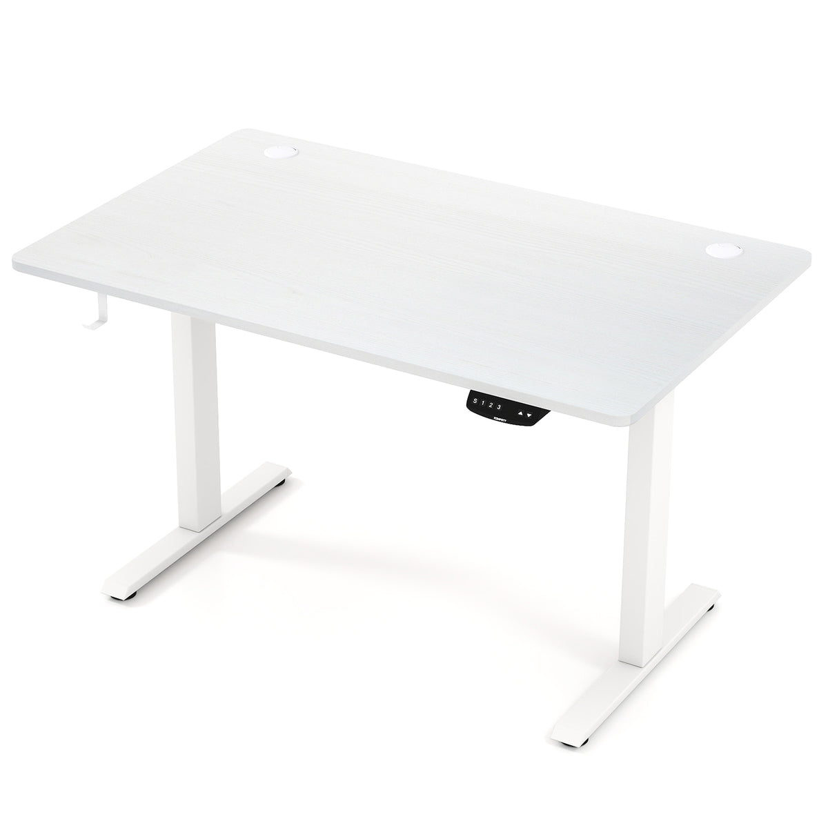 Electric Standing Desk Height Adjustable with 3 Memory Heights White-M-Standing Desks-DECOROLALA