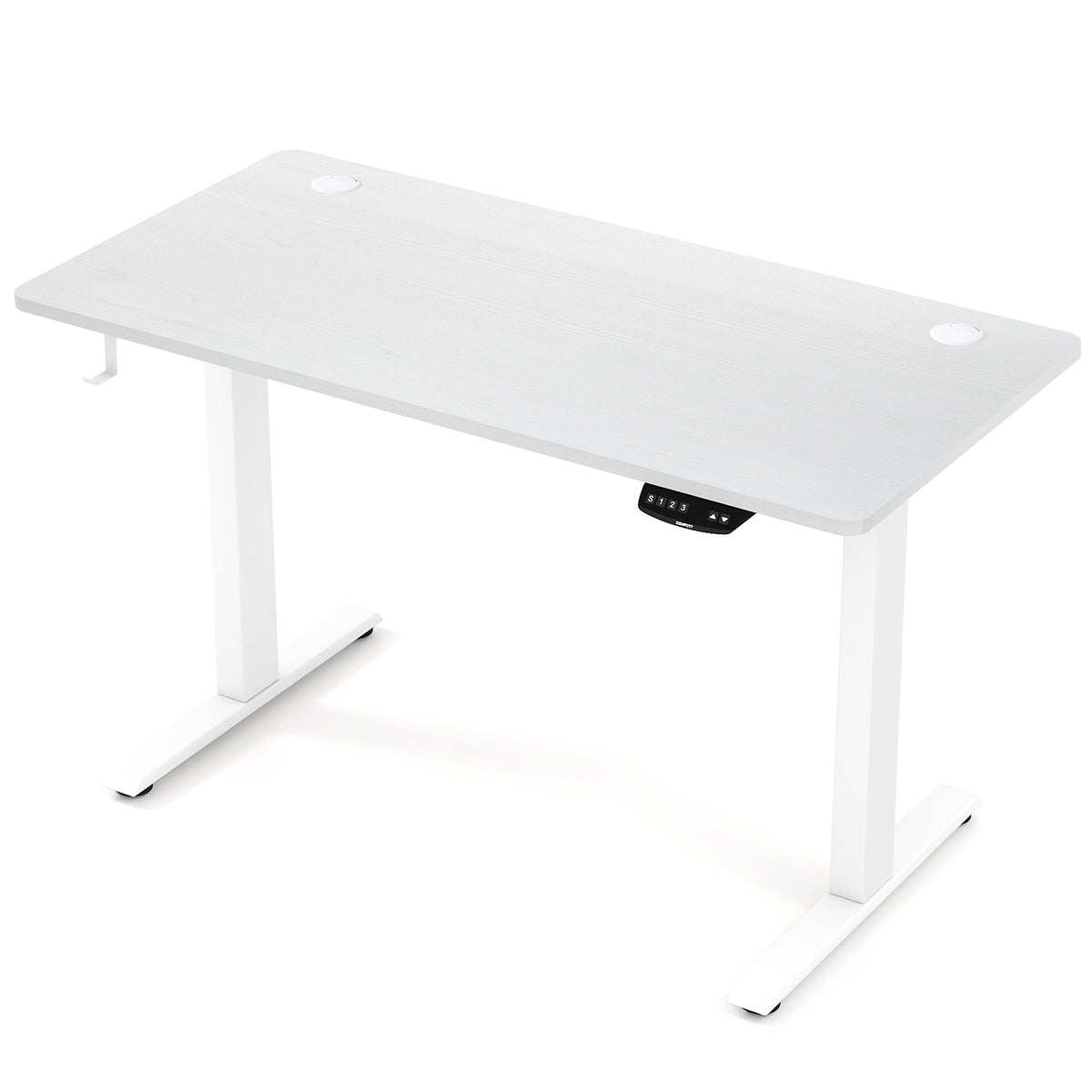 Electric Standing Desk Height Adjustable with 3 Memory Heights White-S-Standing Desks-DECOROLALA