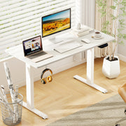 Electric Standing Desk Height Adjustable with 3 Memory Heights White-S-Standing Desks-DECOROLALA