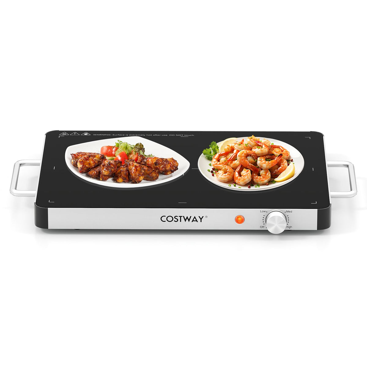 Electric Warming Tray Food Warmer with Adjustable Temperature Control-Kitchen Appliances-DECOROLALA