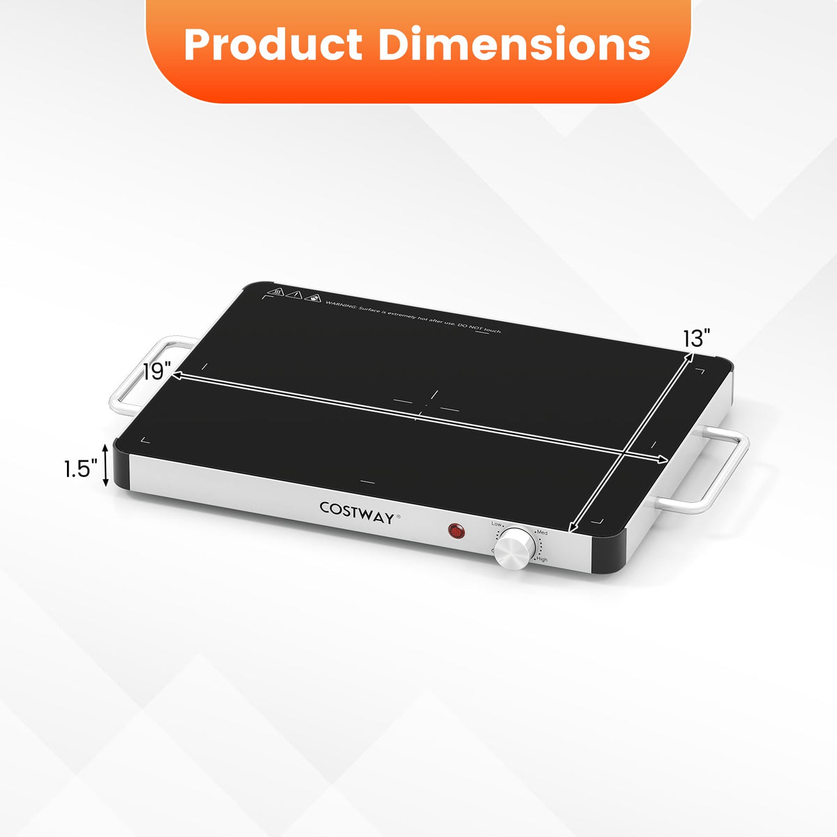 Electric Warming Tray Food Warmer with Adjustable Temperature Control-Kitchen Appliances-DECOROLALA