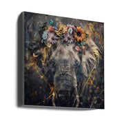 Elephant Animal Vintage Art Illustration Wallart 01-canvas-DECOROLALA