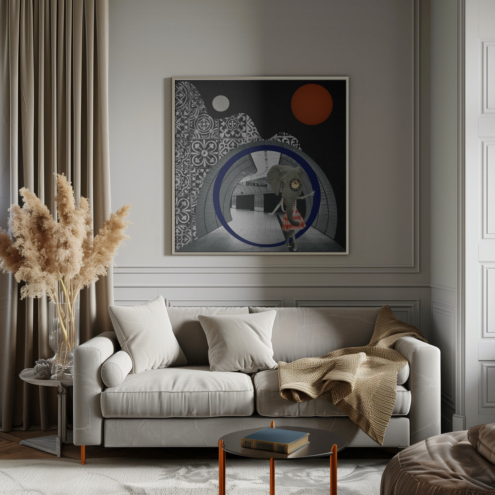 Elephant girl-canvas-DECOROLALA