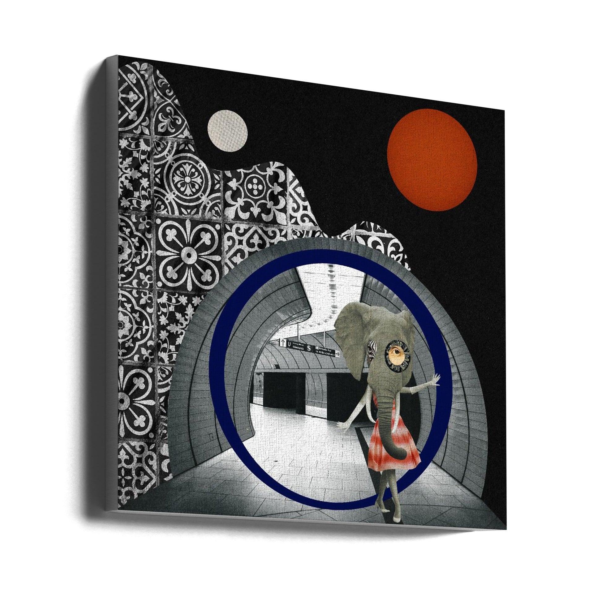 Elephant girl-canvas-DECOROLALA