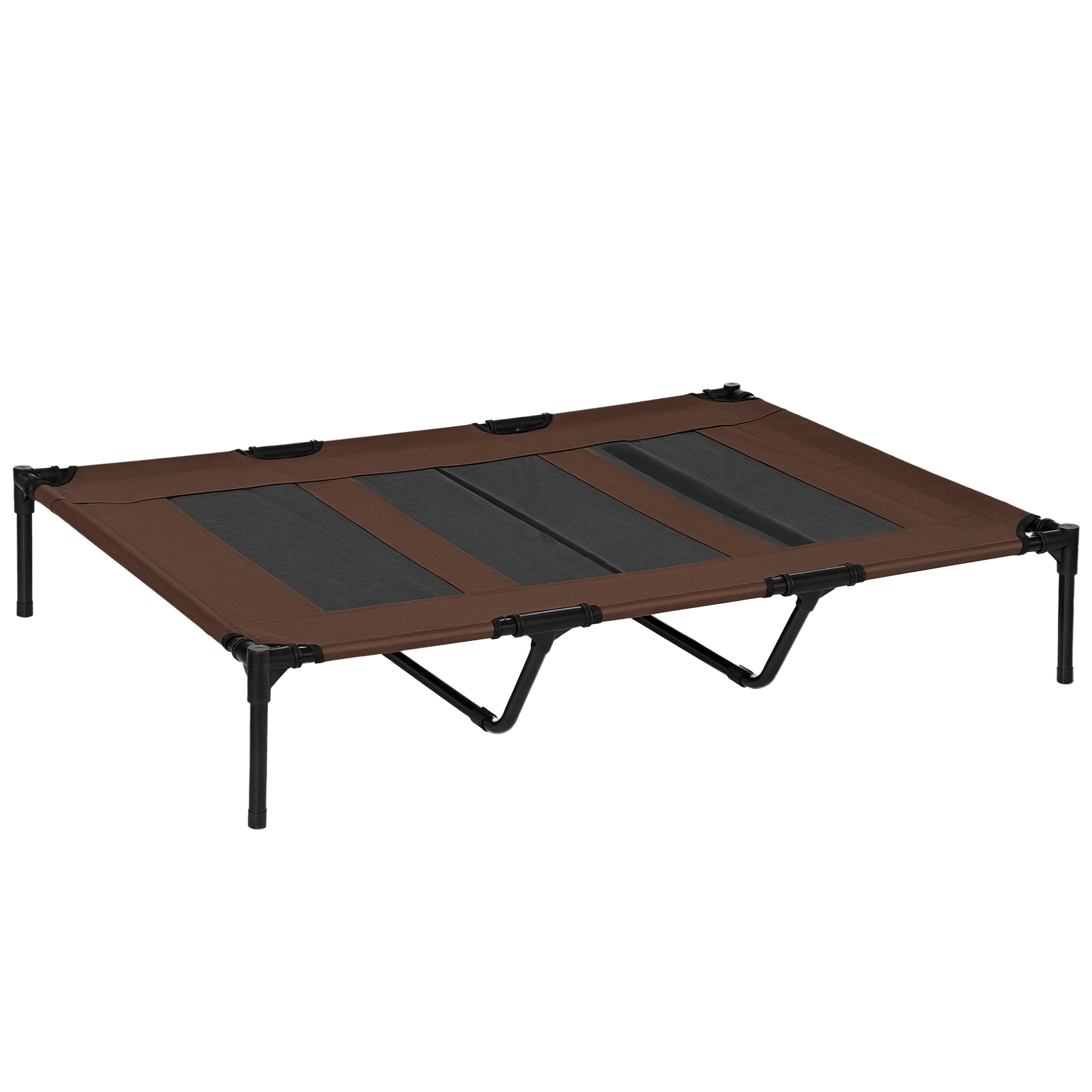 Elevated Dog Bed, Raised Dog Cot for XL Sized Dogs, Indoor & Outdoor, 48" x 36" x 9", Coffee-Dogs-DECOROLALA