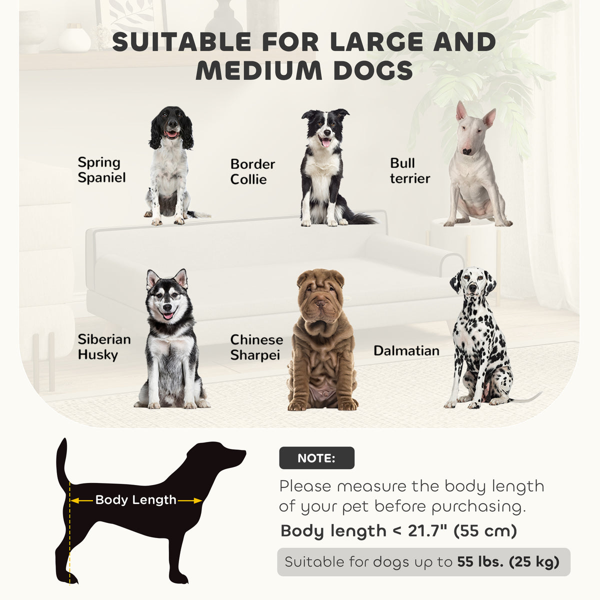 Elevated Dog Sofa Bed - Light Grey Chenille with Wooden Legs-Dogs-DECOROLALA