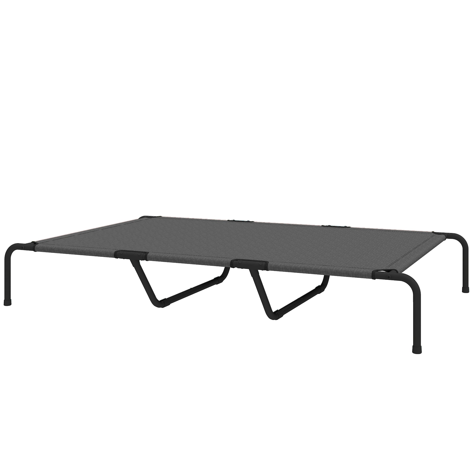 Elevated Outdoor Dog Bed - Large 60" Raised Mesh Cot, Grey-Dogs-DECOROLALA