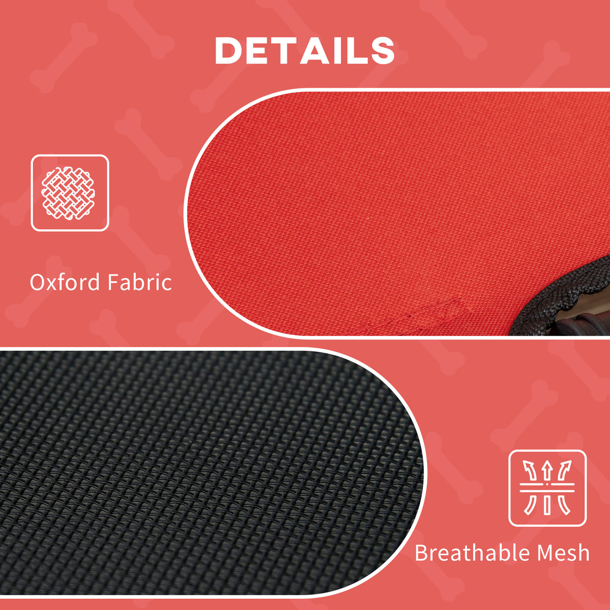 Elevated Pet Bed with Canopy - Red XL Portable Dog Cot-Dogs-DECOROLALA