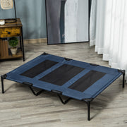 Elevated Pet Bed with Carrying Bag - Dark Blue 48" x 36"-Dogs-DECOROLALA