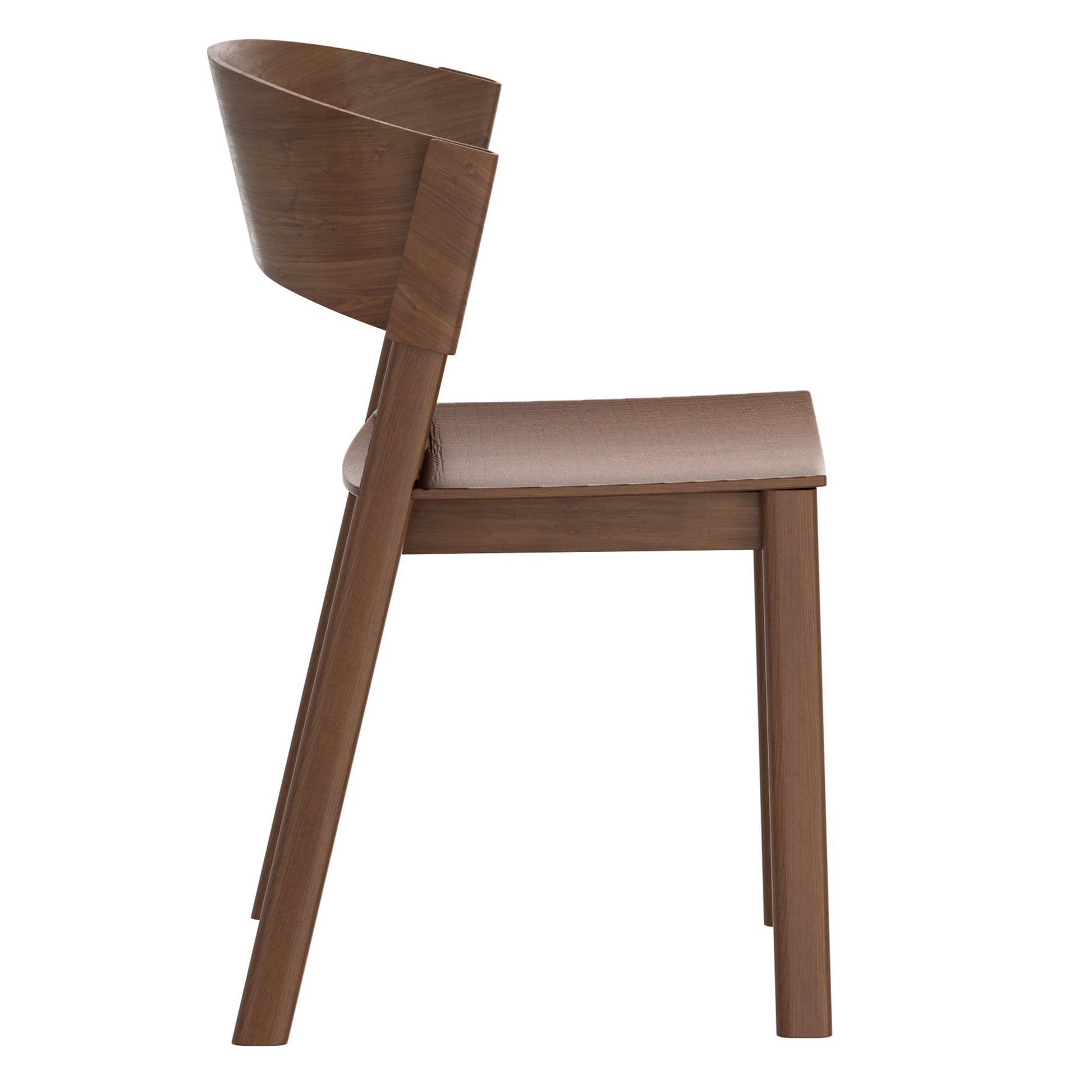 Elias Dining Chair - Walnut Oak Veneer Mid-Century Modern-DECOROLALA
