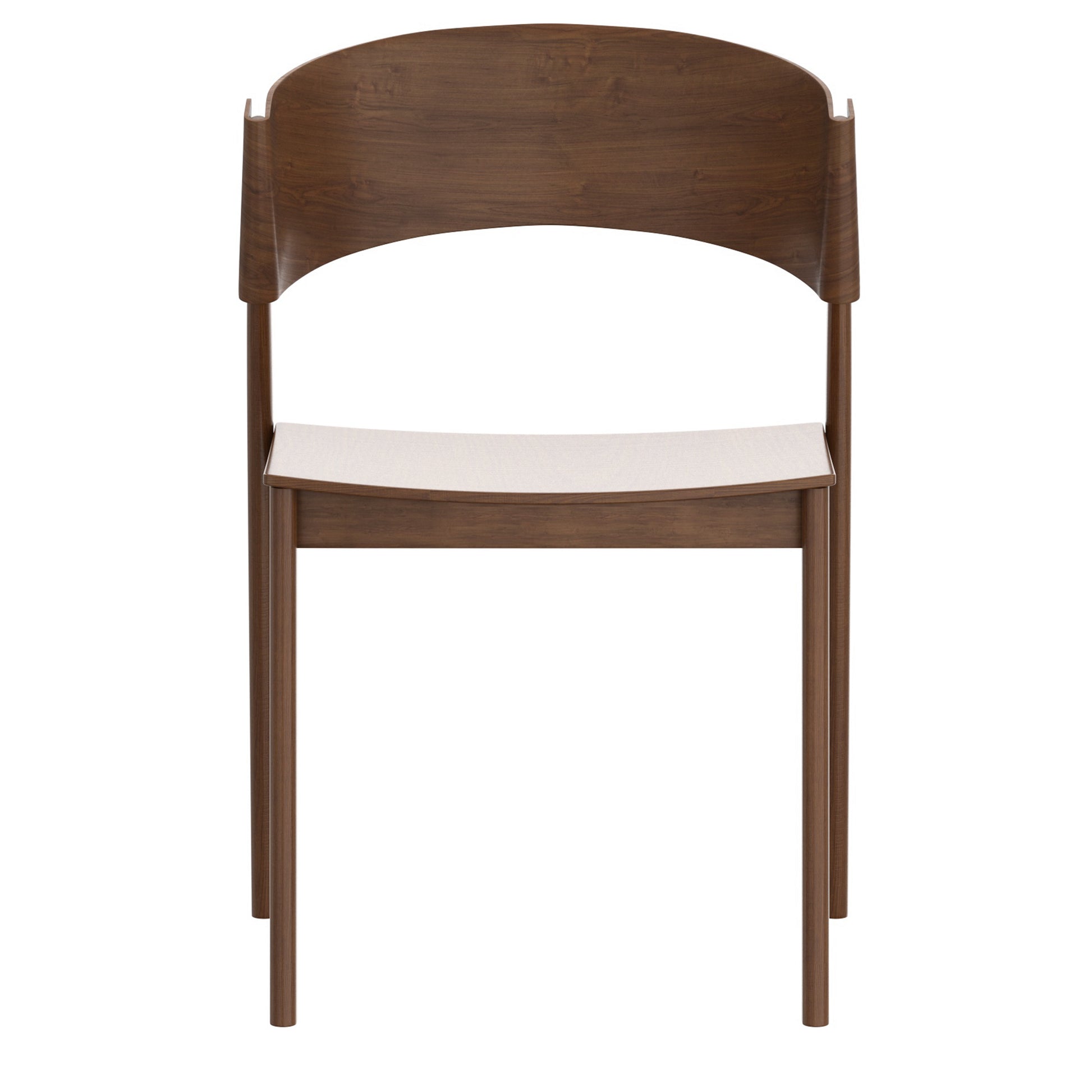 Elias Dining Chair - Walnut Oak Veneer Mid-Century Modern-DECOROLALA