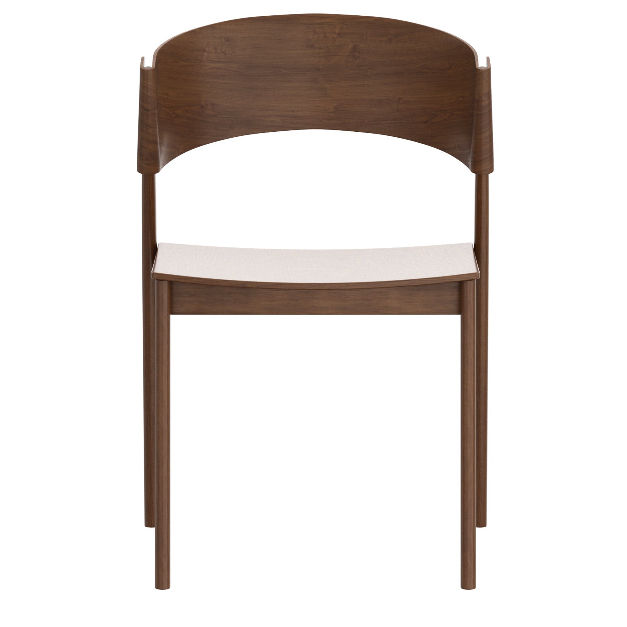 Elias Dining Chair - Walnut Oak Veneer Mid-Century Modern-DECOROLALA