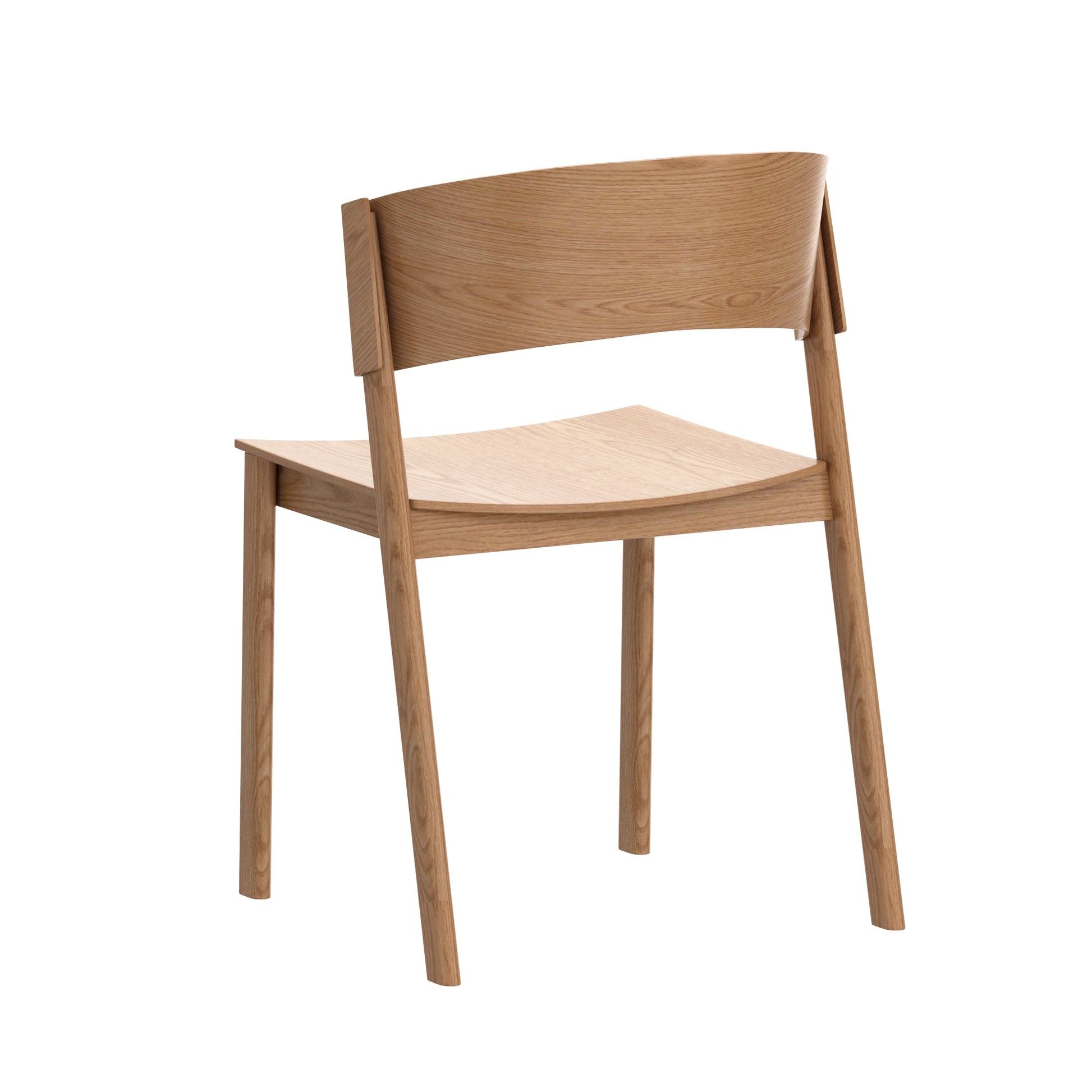 Elias Mid-Century Modern Dining Chair - Natural Oak Veneer-DECOROLALA