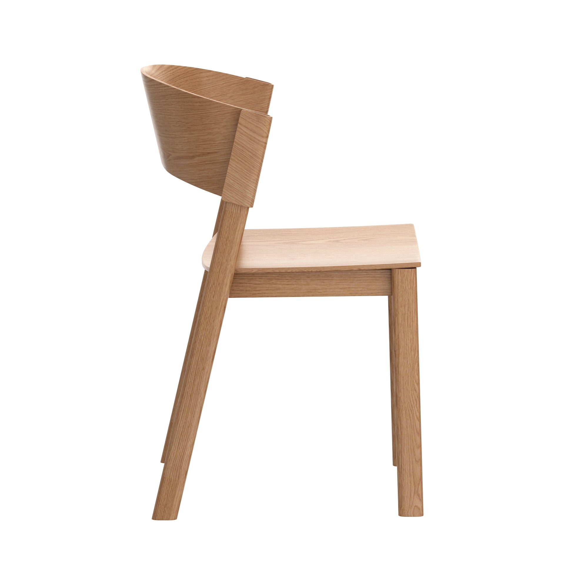 Elias Mid-Century Modern Dining Chair - Natural Oak Veneer-DECOROLALA