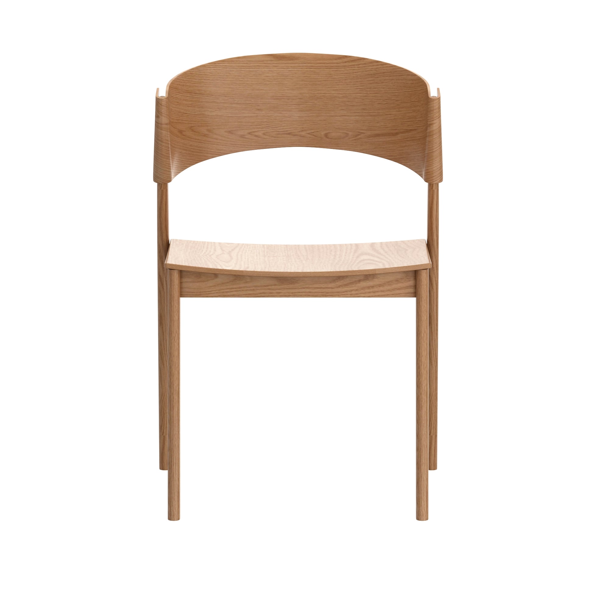 Elias Mid-Century Modern Dining Chair - Natural Oak Veneer-DECOROLALA