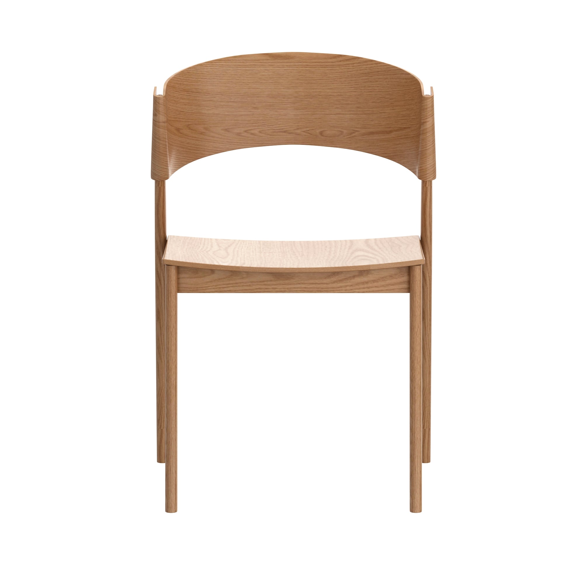 Elias Mid-Century Modern Dining Chair - Natural Oak Veneer-DECOROLALA