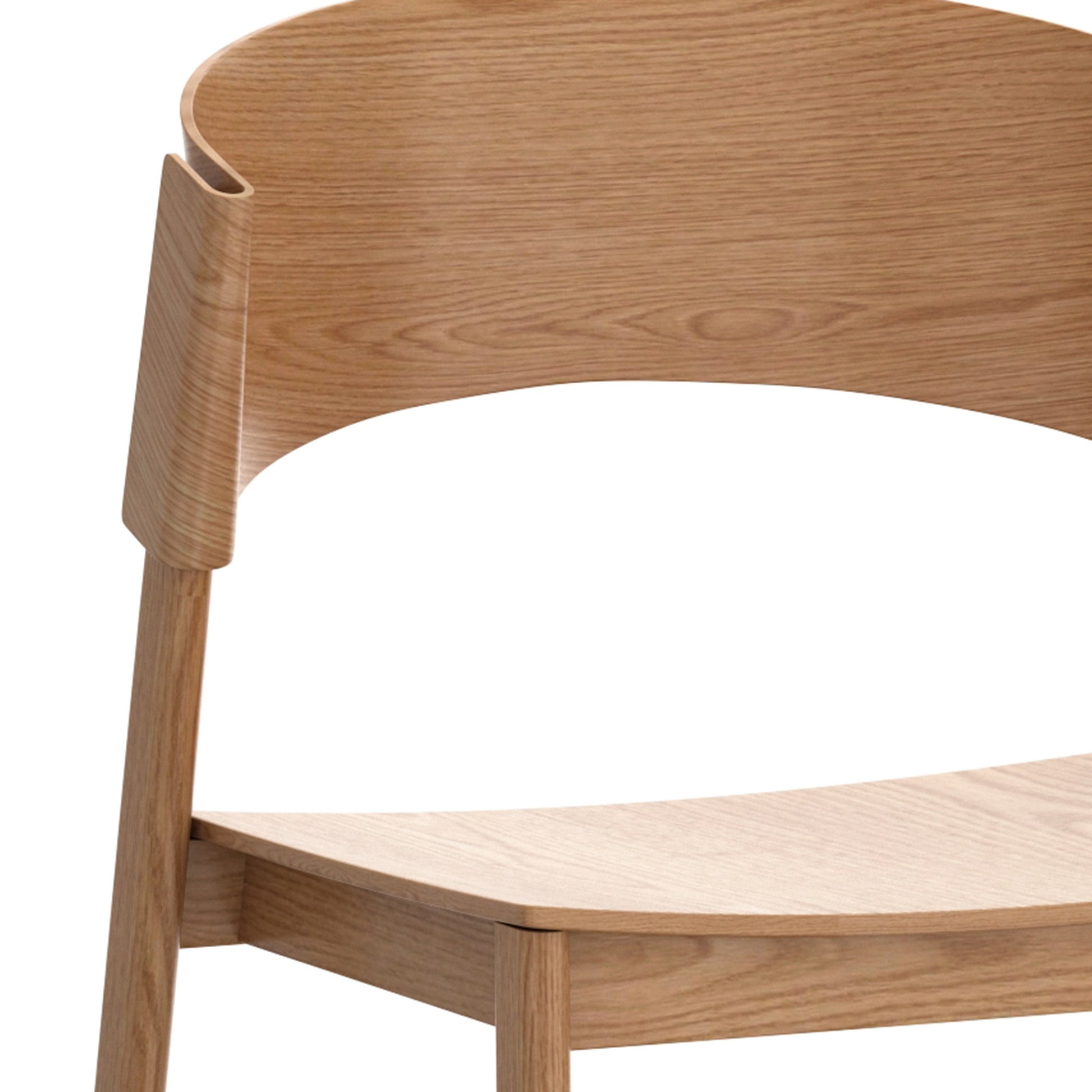 Elias Mid-Century Modern Dining Chair - Natural Oak Veneer-DECOROLALA