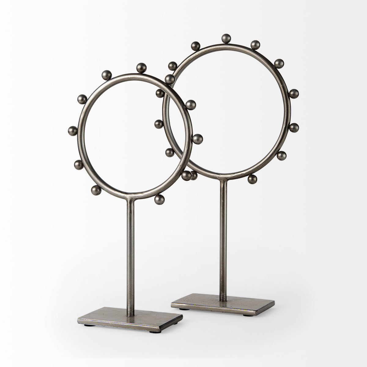 Elio 8.3L x 3.0W x 15.0H Large Studded Hoop Object-Objects-DECOROLALA