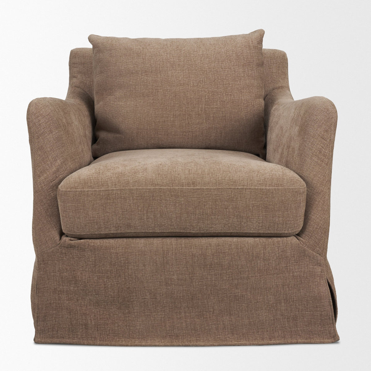 Ellington Slipcovered Slope Arm Accent Chair | Fabric-Accent Chairs-DECOROLALA