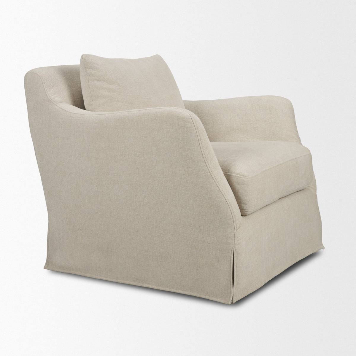 Ellington Slipcovered Slope Arm Accent Chair | Fabric-Accent Chairs-DECOROLALA
