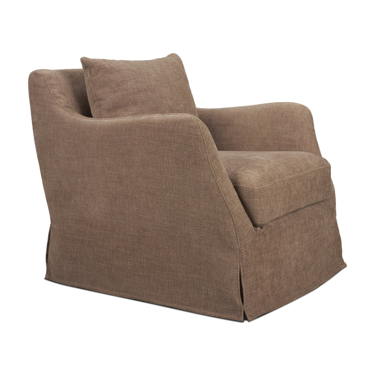 Ellington Slipcovered Slope Arm Accent Chair | Fabric-Accent Chairs-DECOROLALA