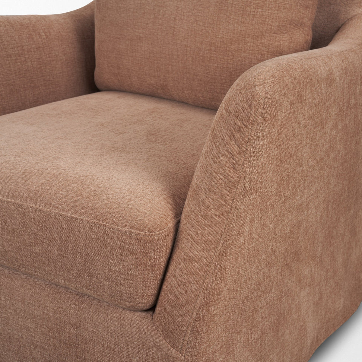 Ellington Slipcovered Slope Arm Accent Chair | Fabric-Accent Chairs-DECOROLALA