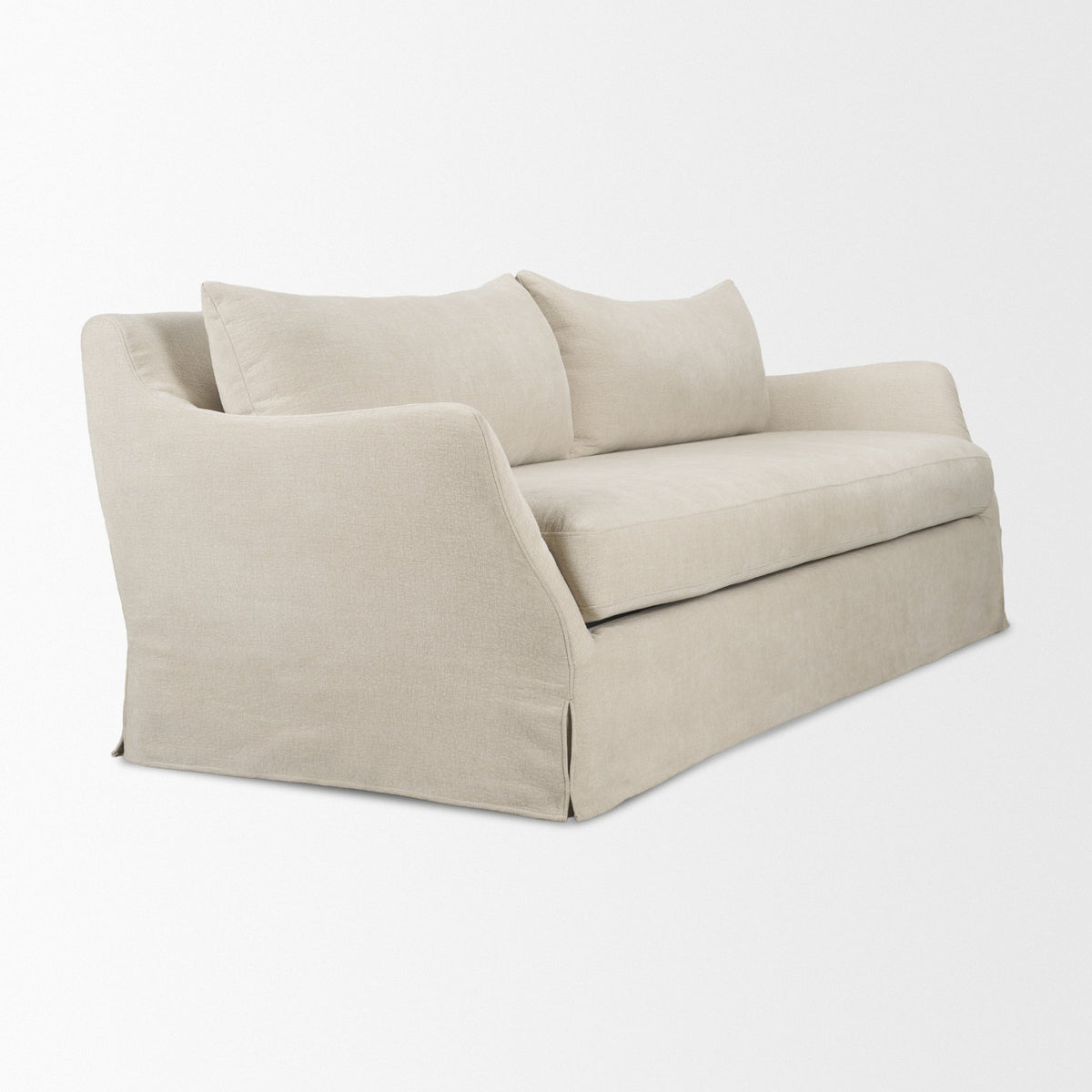 Ellington Slipcovered Slope Arm Sofa | 3 Seater | Fabric-Sofa & Sectionals-DECOROLALA