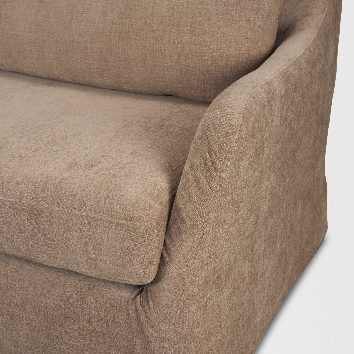Ellington Slipcovered Slope Arm Sofa | 3 Seater | Fabric-Sofa & Sectionals-DECOROLALA