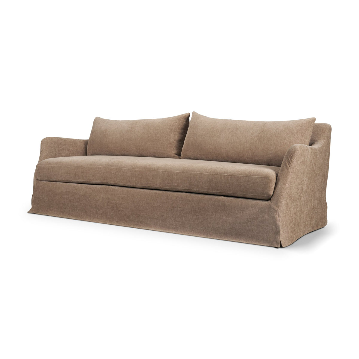 Ellington Slipcovered Slope Arm Sofa | 3 Seater | Fabric-Sofa & Sectionals-DECOROLALA