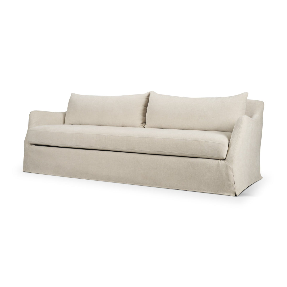 Ellington Slipcovered Slope Arm Sofa | 3 Seater | Fabric-Sofa & Sectionals-DECOROLALA