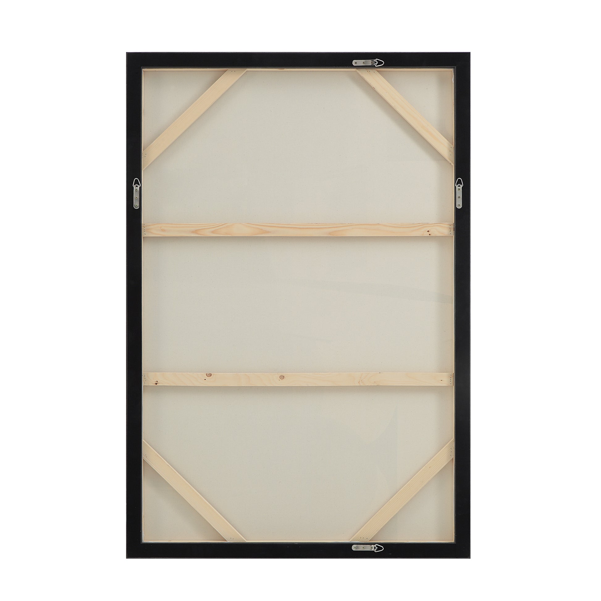 Elliott 60" Wide Canvas Art with Wood Frame, Charcoal Black-Canvas Art-DECOROLALA