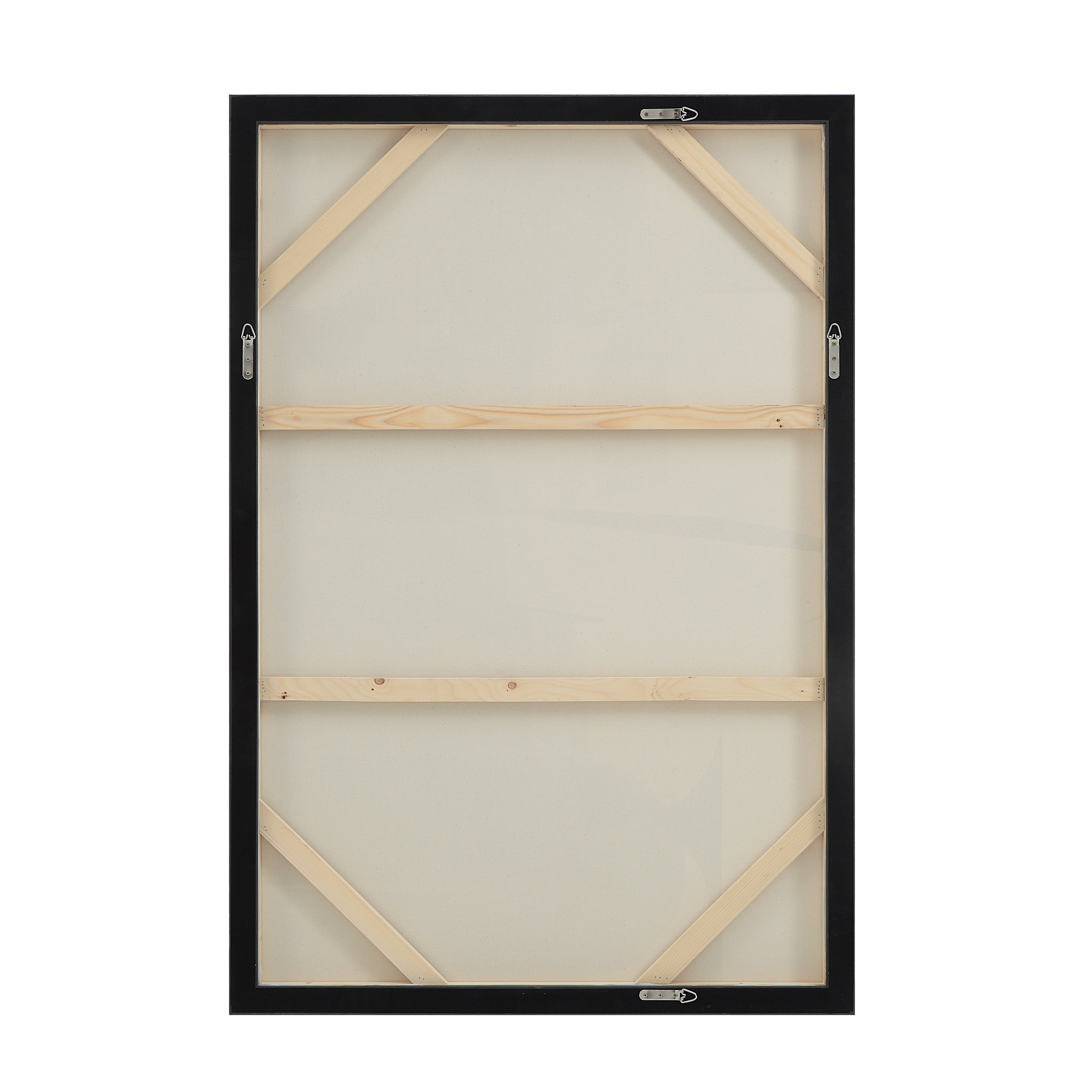 Elliott 60" Wide Canvas Art with Wood Frame, Charcoal Black-Canvas Art-DECOROLALA