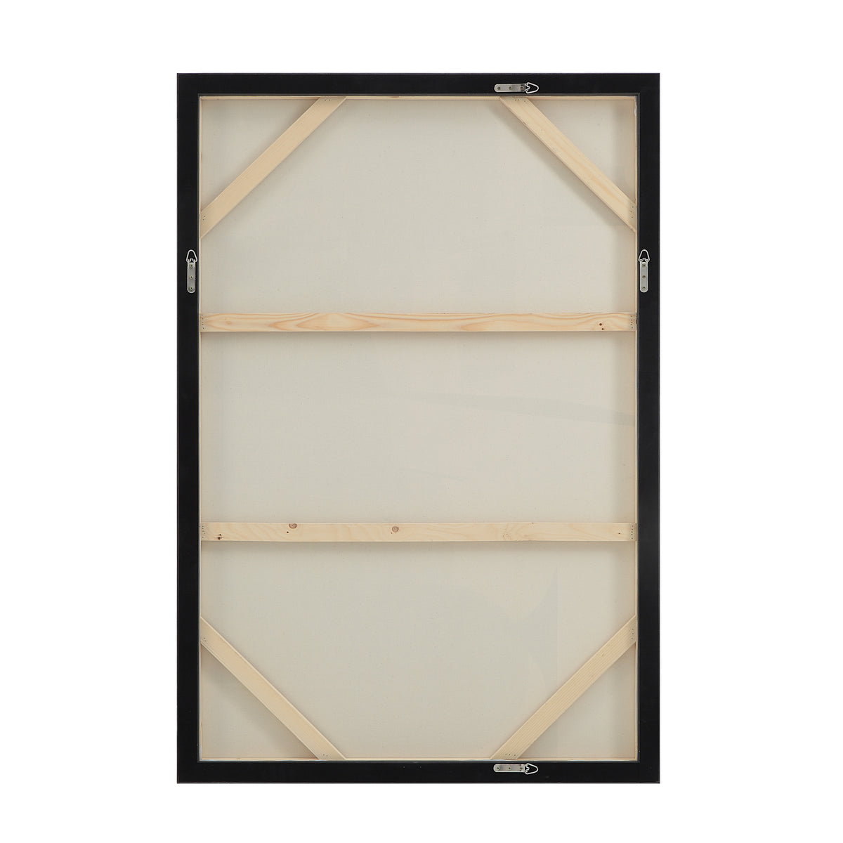 Elliott 60" Wide Canvas Art with Wood Frame, Charcoal Black-Canvas Prints-DECOROLALA