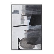 Elliott 60" Wide Canvas Art with Wood Frame, Charcoal Black-Canvas Prints-DECOROLALA