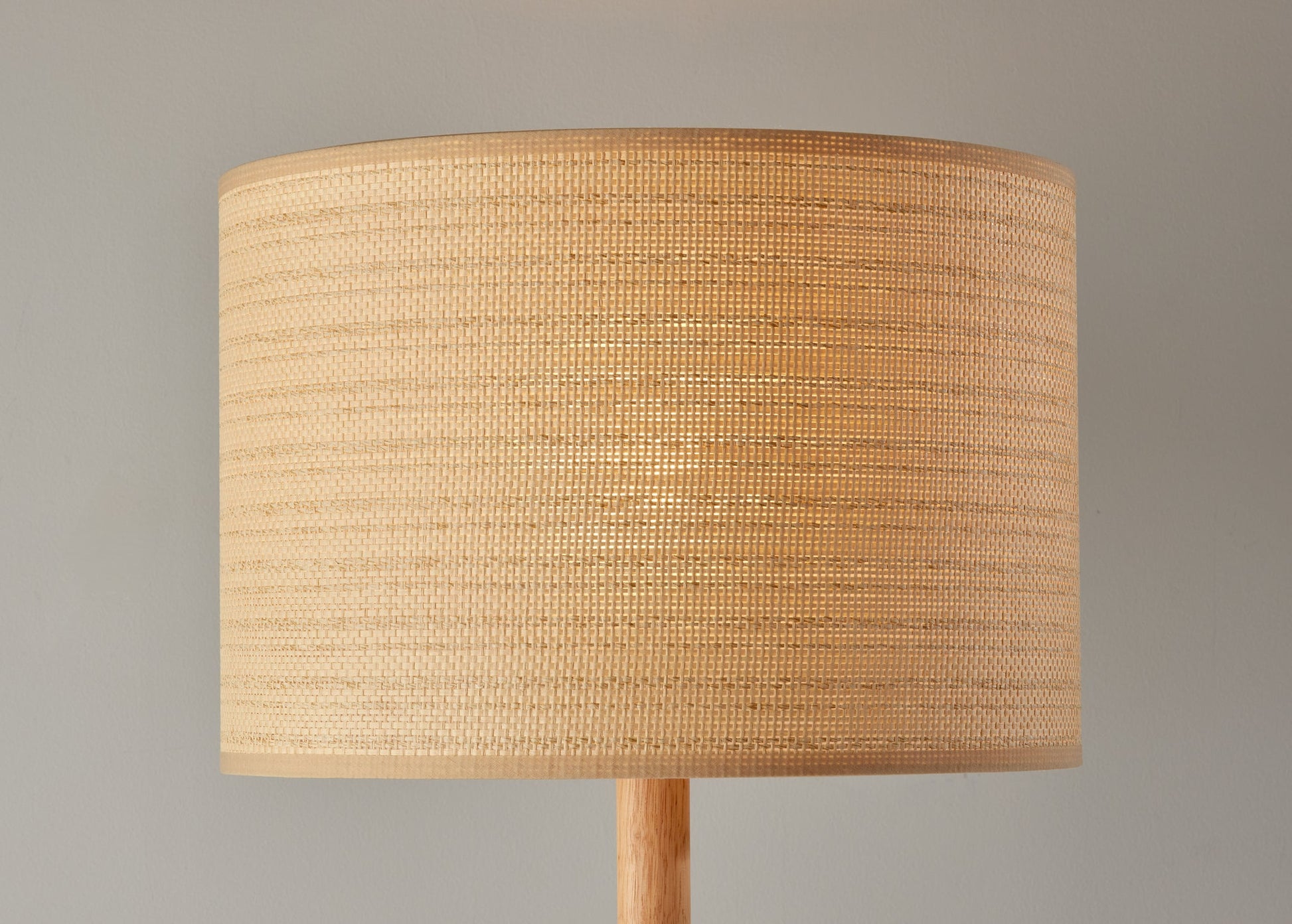 Ellis Floor Lamp - Natural Wood Woven Shade-Lighting-DECOROLALA