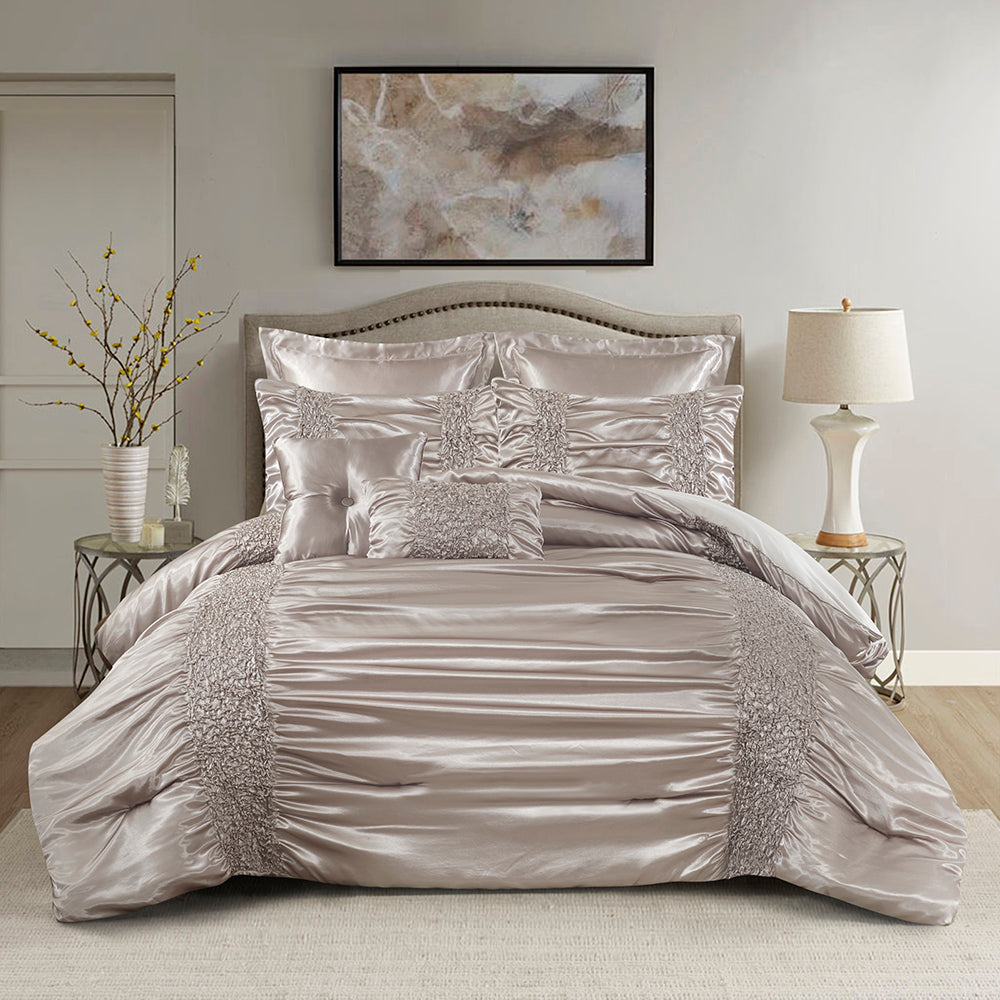 Elodie 7pc Comforter Set-Comforters and Quilts-DECOROLALA
