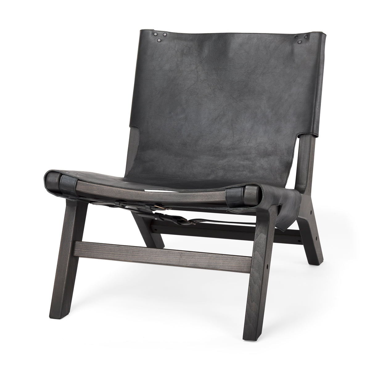 Elodie Leather Accent Chair with Natural Beech Wood Frame-Accent Chairs-DECOROLALA