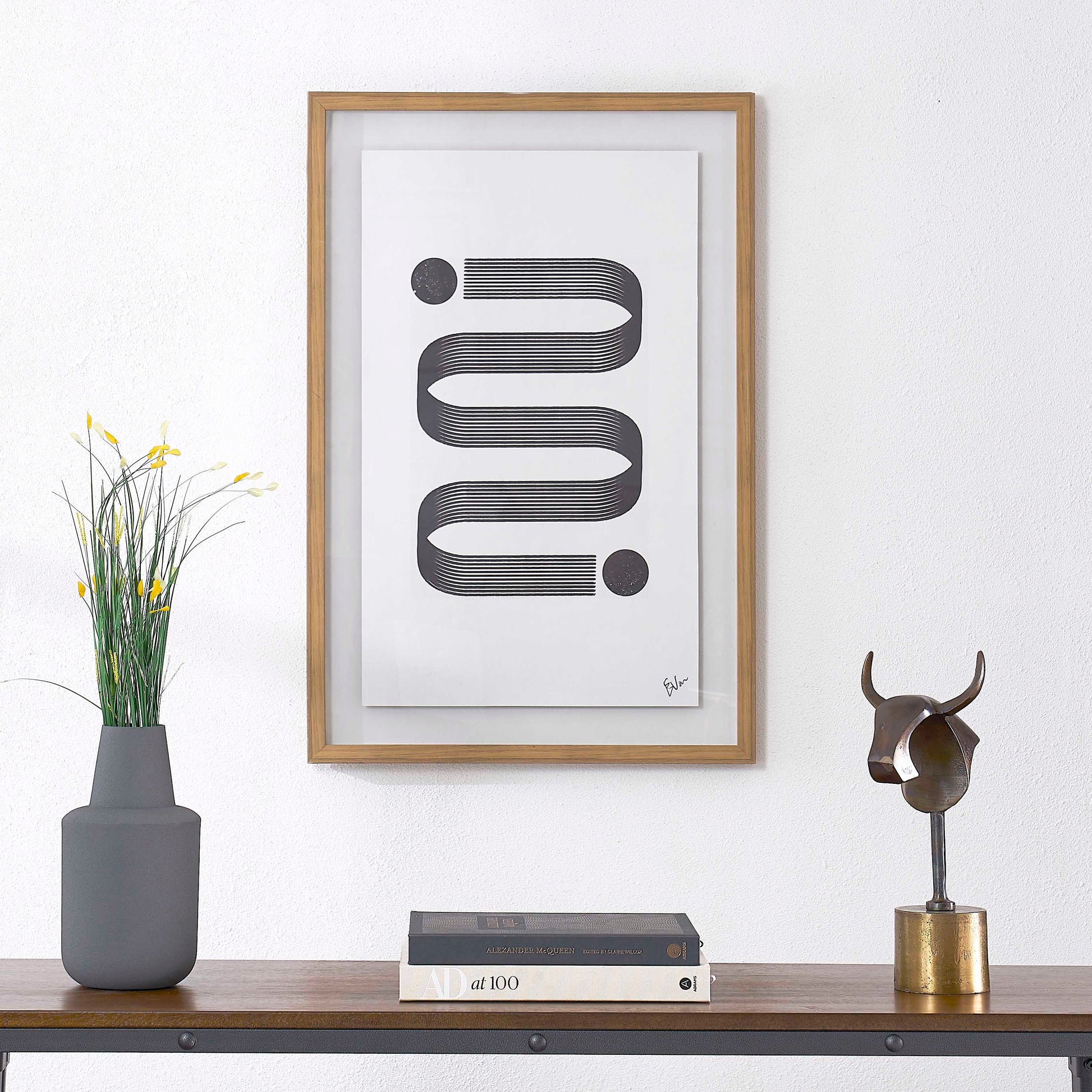 Elsie 24" Wide Wall Art, Black-Wall Art-DECOROLALA