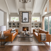Elton 87.8L x 37.8W x 34.6H Tan Leather Sofa-Sofa & Sectionals-DECOROLALA