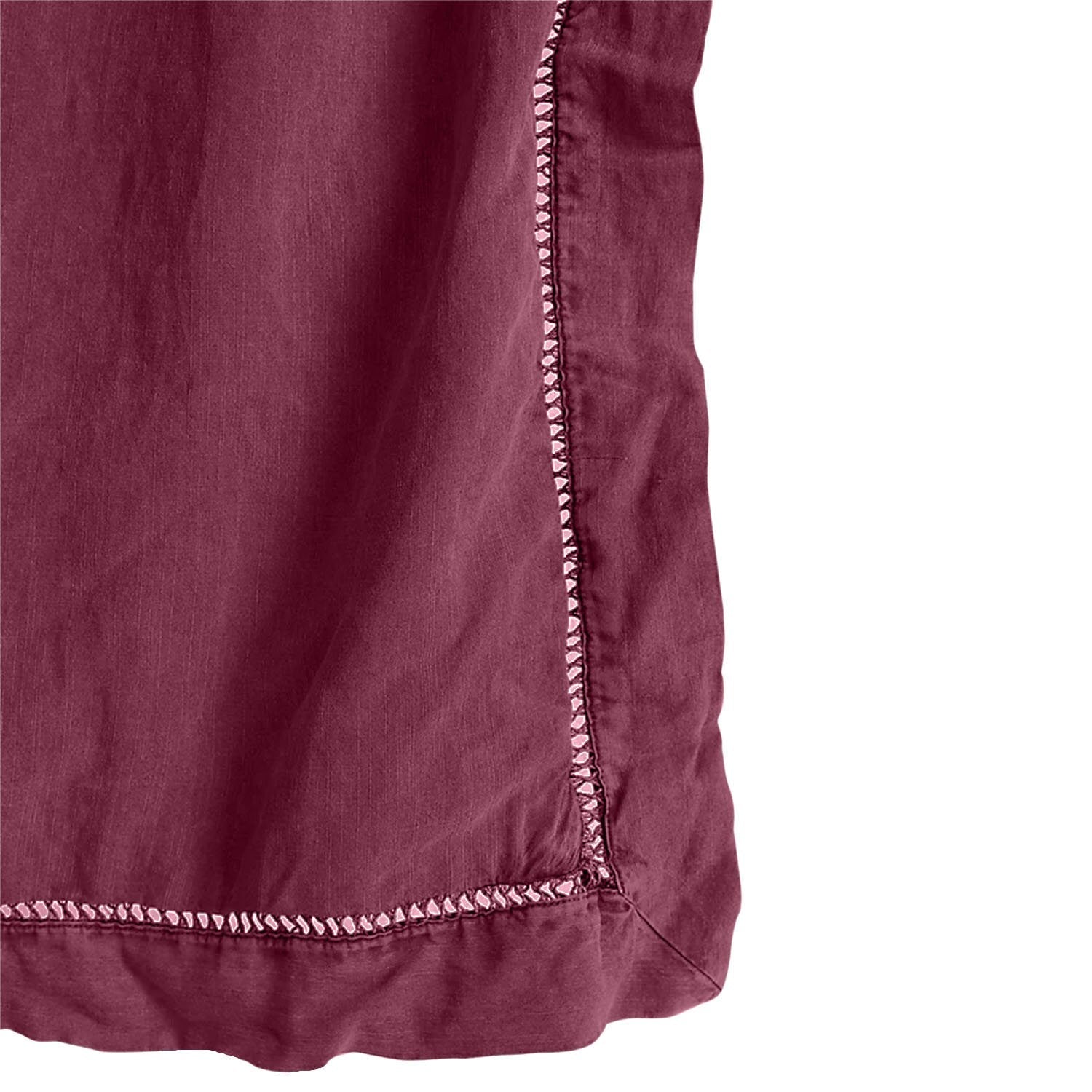 Embroidered Edge Berry 100% Pure Linen | Linen Cotton Mix | 3 Piece Duvet Cover Set | 4 Piece Sheet Set | Handmade | Pre-washed | Soft-n/a-DECOROLALA