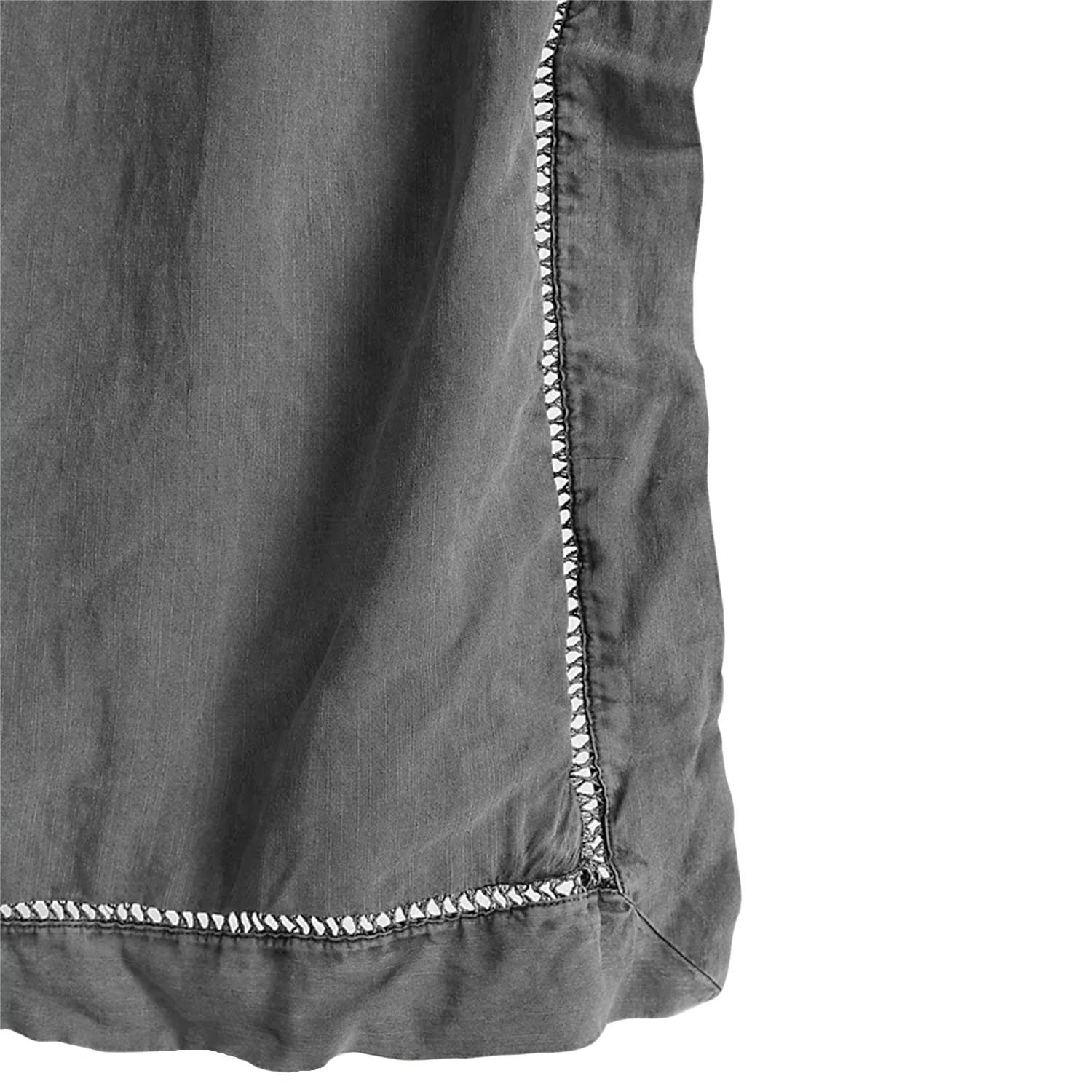 Embroidered Edge Light Grey 100% Pure Linen | Linen Cotton Mix | 3 Piece Duvet Cover Set | 4 Piece Sheet Set | Handmade | Pre-washed | Soft-n/a-DECOROLALA