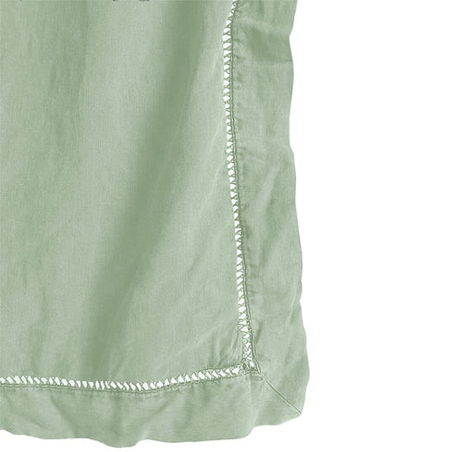 Embroidered Edge Sage Green 100% Pure Linen | Linen Cotton Mix | 3 Piece Duvet Cover Set | 4 Piece Sheet Set | Handmade | Pre-washed | Soft-n/a-DECOROLALA