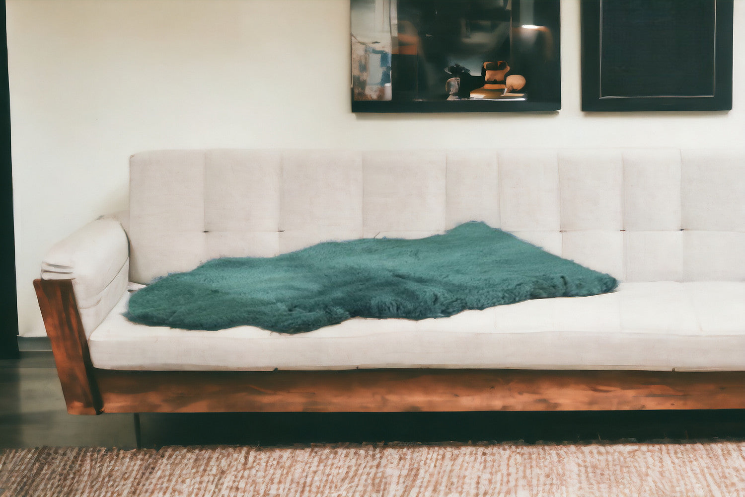 Emerald Faux Fur Solid Color Plush Throw-Throws & Blankets-DECOROLALA