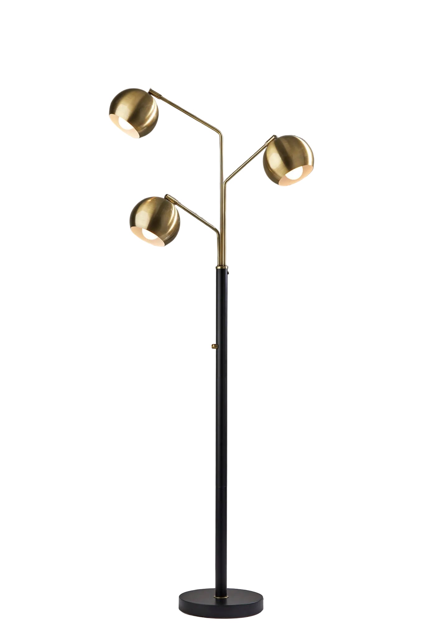 Emerson 3-Arm Floor Lamp - Antique Brass Globe-Lighting-DECOROLALA