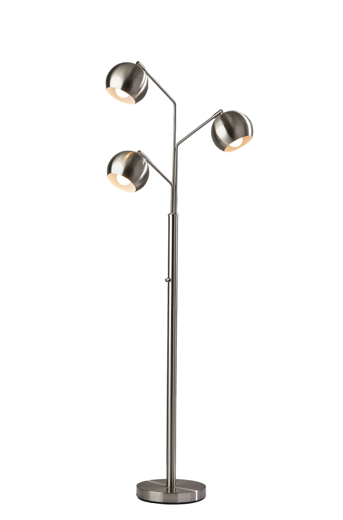 Emerson 3-Arm Floor Lamp - Brushed Steel Globe-Lighting-DECOROLALA