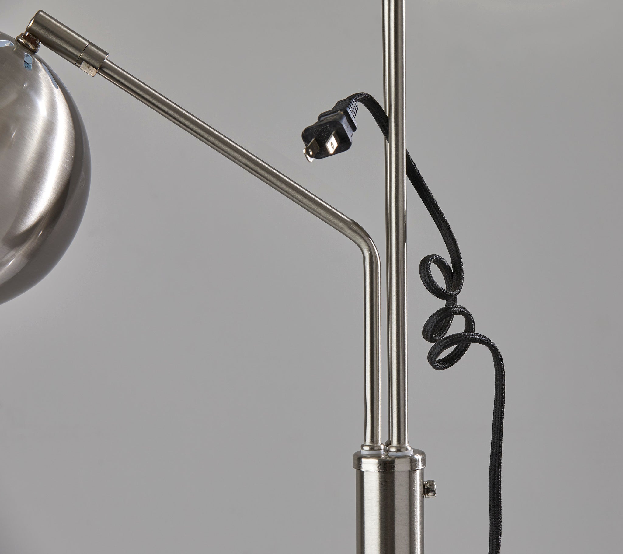 Emerson 3-Arm Floor Lamp - Brushed Steel Globe-Lighting-DECOROLALA