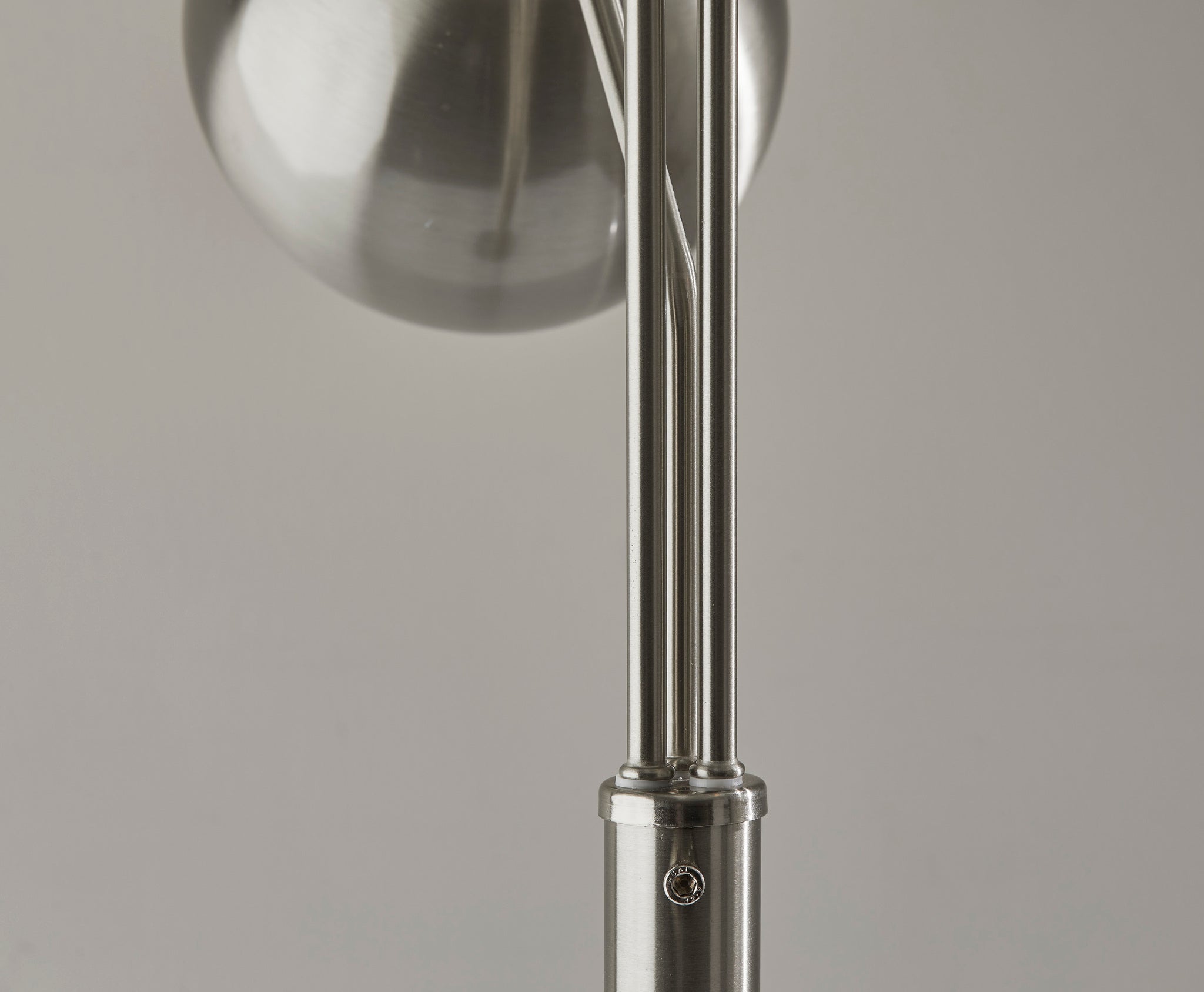 Emerson 3-Arm Floor Lamp - Brushed Steel Globe-Lighting-DECOROLALA