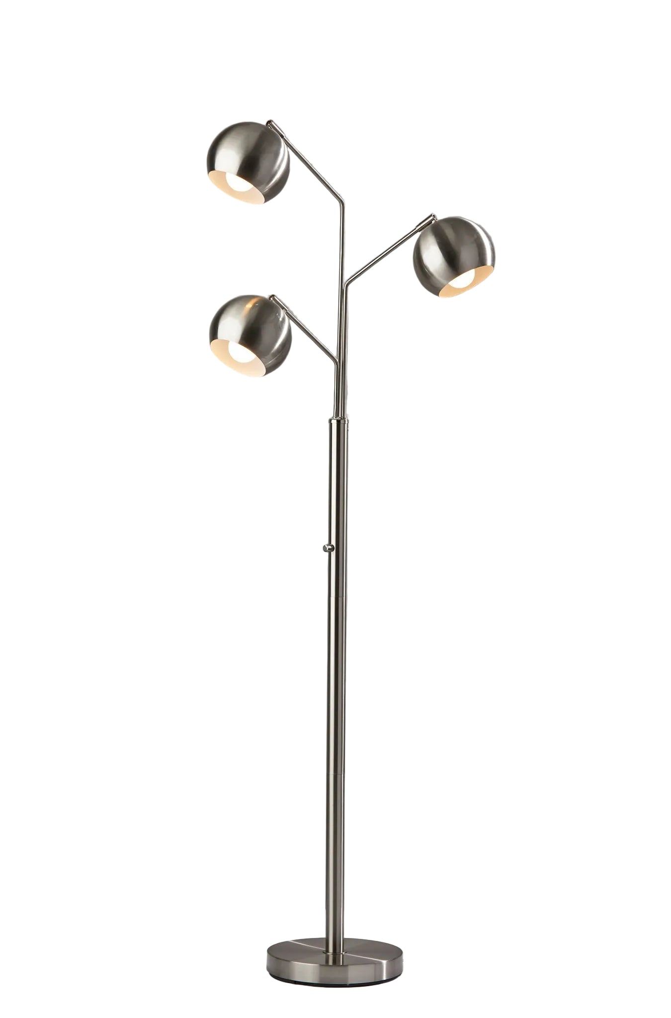 Emerson 3-Arm Floor Lamp - Brushed Steel Globe-Lighting-DECOROLALA